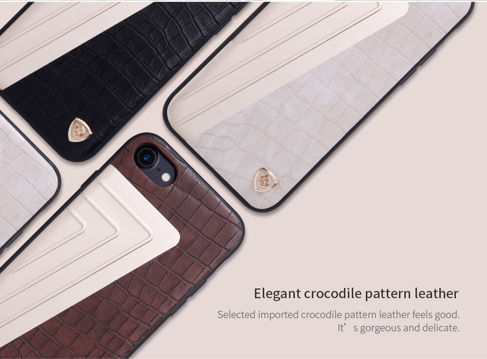 Ốp lưng chống sốc vân da cá sấu bảo vệ toàn diện cho iPhone SE 2020 / iPhone 7 / iPhone 8 hiệu Nillkin Hybrid