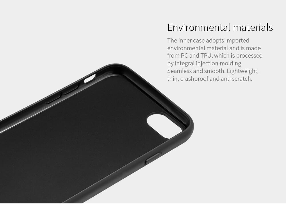 Ốp lưng kim loại & Vải bảo vệ toàn diện cho iPhone SE 2020 / iPhone 7 / iPhone 8 hiệu Nillkin Lensen