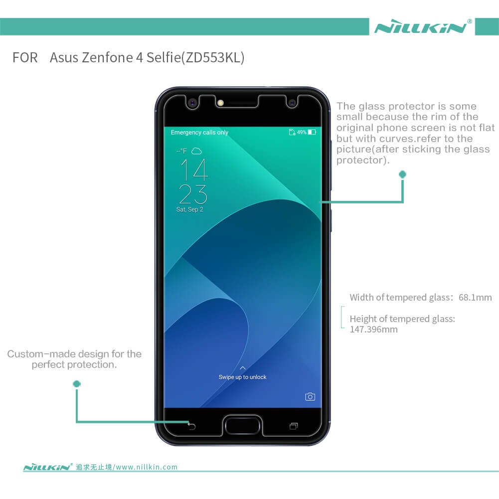 Nillkin Amazing H Tempered Glass Screen Protector For Asus Zenfone 4 Selfie Zd553kl