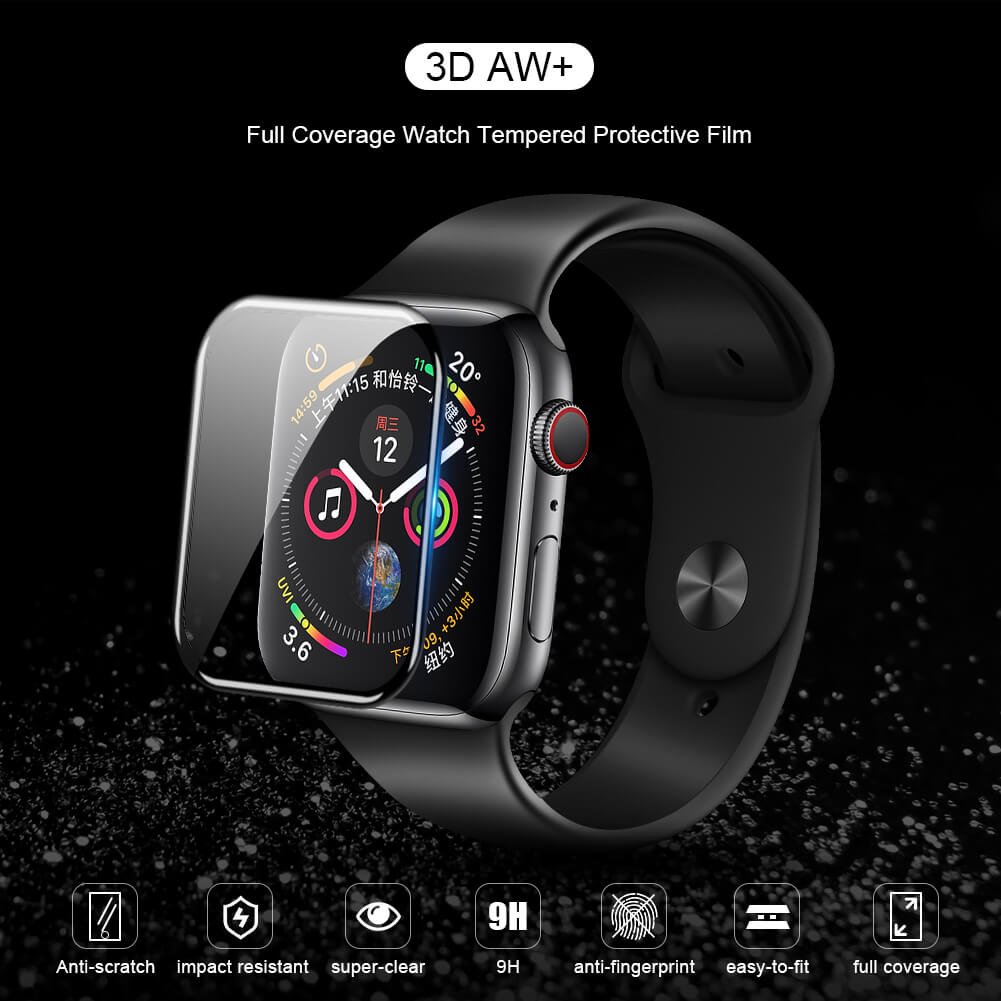 Nillkin 3D AW+ full coverage tempered glass screen protector for Apple Watch 38/40/42/44mm