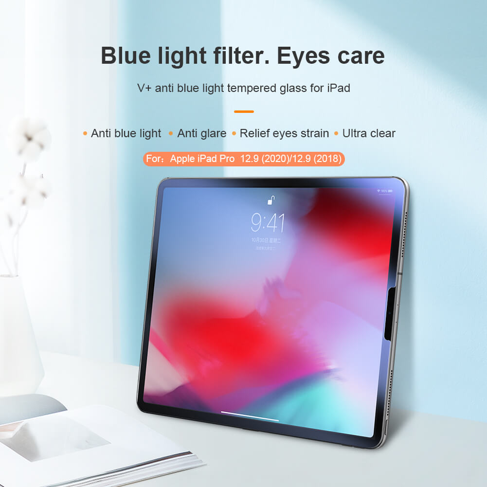 Nillkin Amazing V+ anti blue light tempered glass for Apple iPad Pro 12.9 (2021), iPad Pro 12.9 (2020), Apple iPad Pro 12.9 (2018)