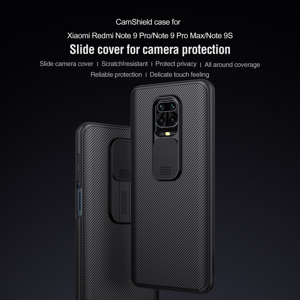 Nillkin CamShield cover case for Xiaomi Redmi Note 9 Pro, Note 9 Pro Max, Note 9S, Poco M2 Pro
