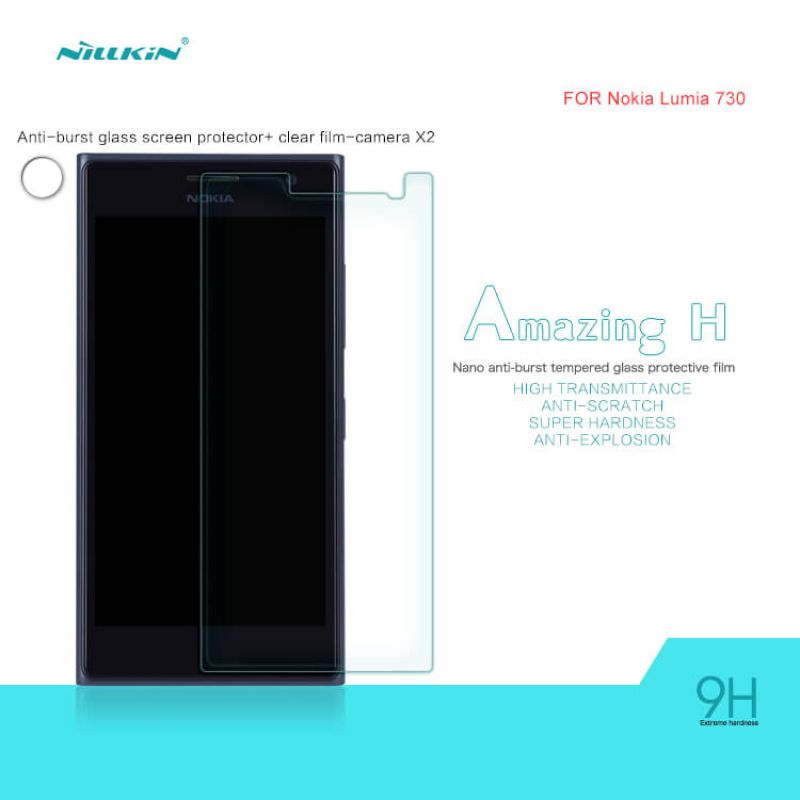 Nillkin Amazing H tempered glass screen protector for Nokia Lumia 730 (735) order from official NILLKIN store