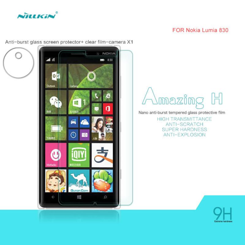 Nillkin Amazing H tempered glass screen protector for Nokia Lumia 830 order from official NILLKIN store