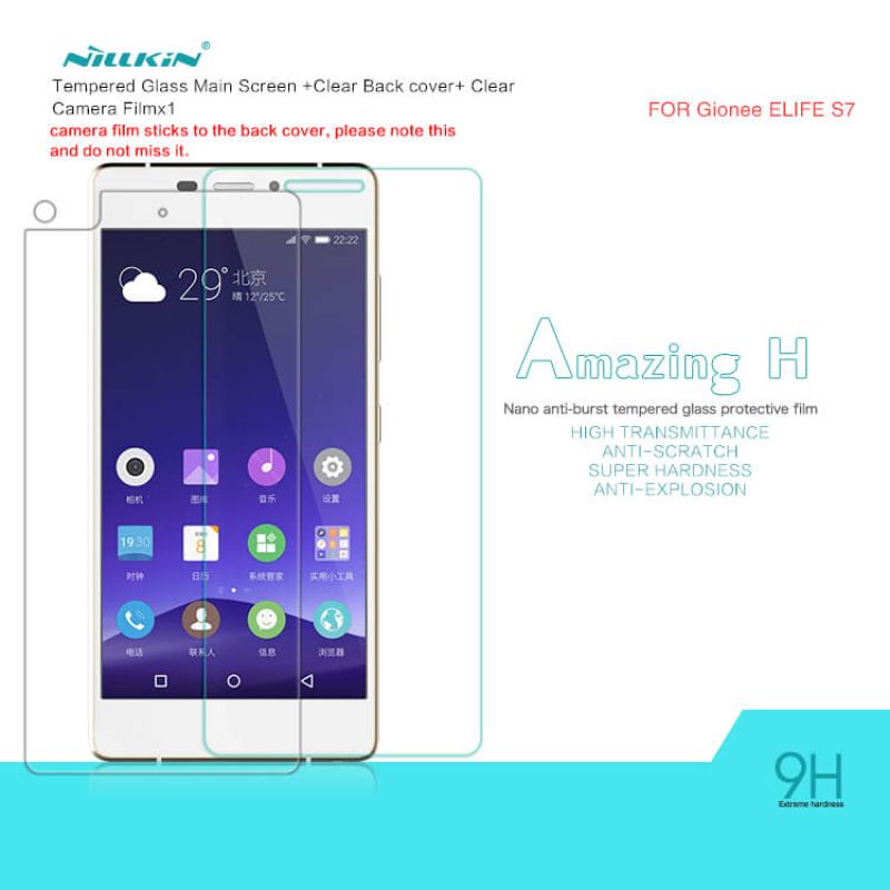 Nillkin Amazing H tempered glass screen protector for Gionee Elife S7 order from official NILLKIN store