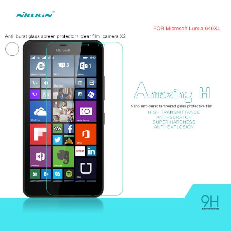 Nillkin Amazing H tempered glass screen protector for Microsoft Lumia 640XL (Nokia Lumia 640 XL) order from official NILLKIN store