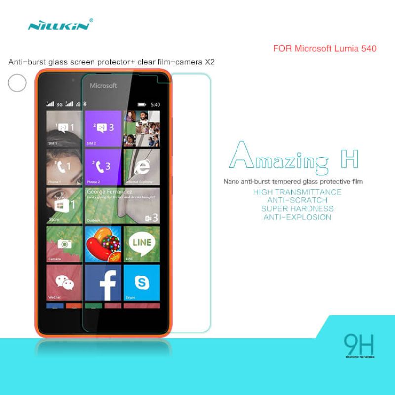 Nillkin Amazing H tempered glass screen protector for Microsoft Lumia 540 (Nokia Lumia 540) order from official NILLKIN store