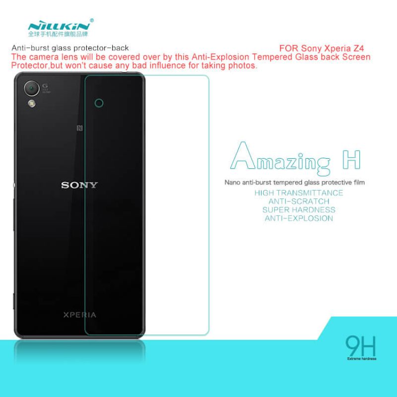 Nillkin Amazing H back cover tempered glass screen protector for Sony Xperia Z4 / Z3+ (E6533 E6553 Z3X Z3 Neo) order from official NILLKIN store