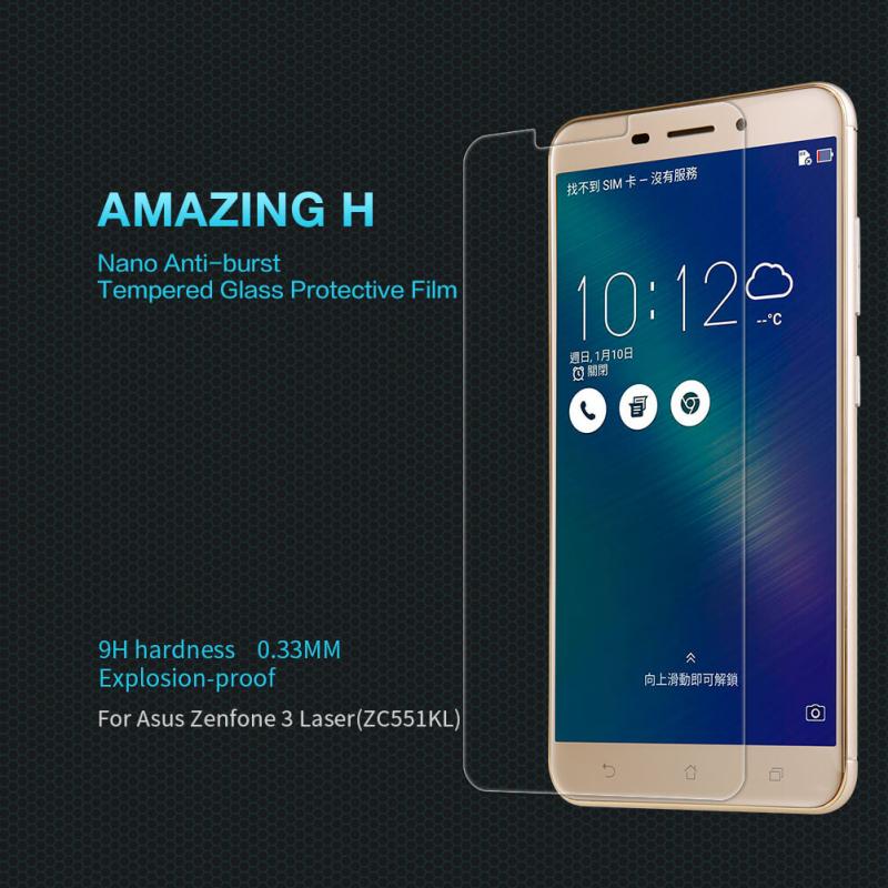 Nillkin Amazing H tempered glass screen protector for Asus Zenfone 3 Laser ZF3 (ZC551KL) order from official NILLKIN store