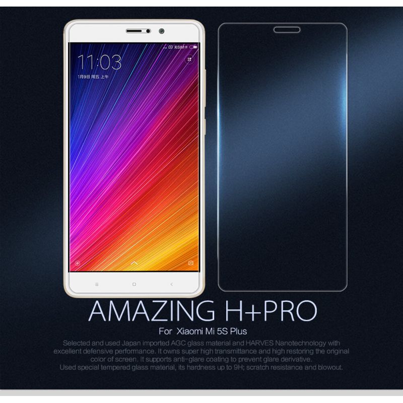 Nillkin Amazing H+ Pro tempered glass screen protector for Xiaomi Mi5S Plus (Mi 5S Plus) order from official NILLKIN store