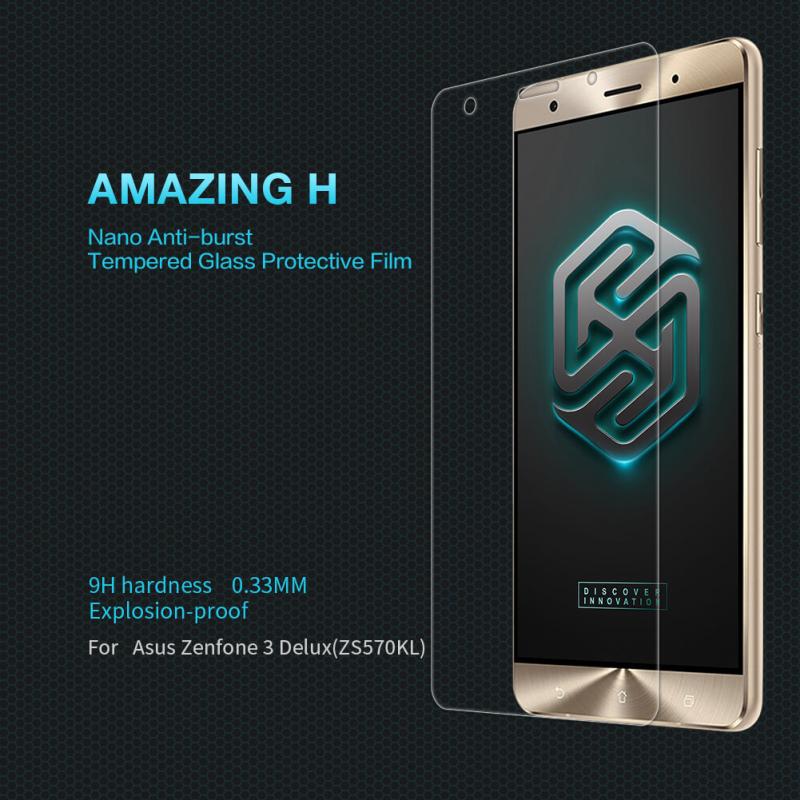 Nillkin Amazing H tempered glass screen protector for Asus Zenfone 3 Deluxe ZF3 (ZS570KL) order from official NILLKIN store