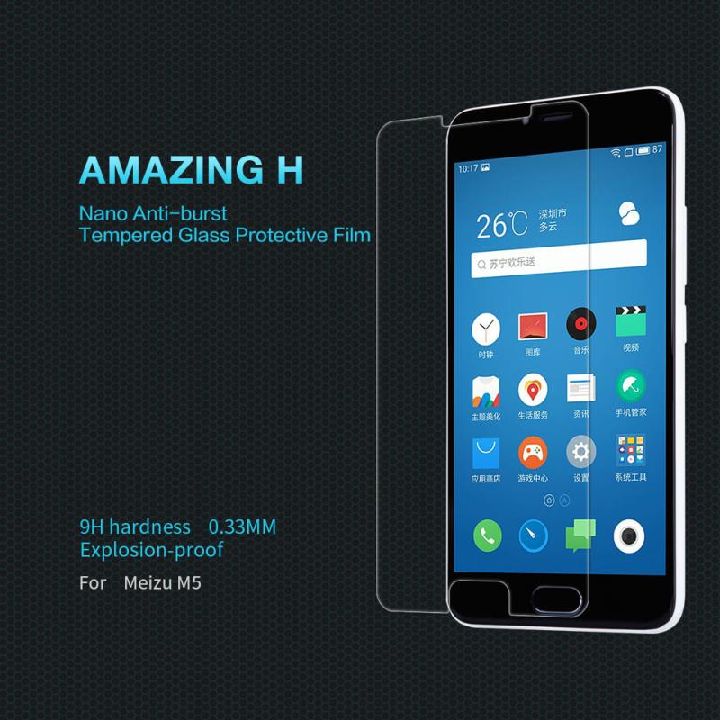 Nillkin Amazing H tempered glass screen protector for Meizu M5 order from official NILLKIN store