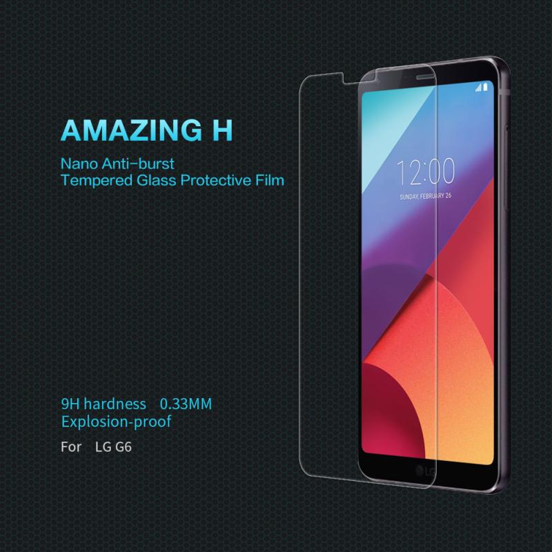 Nillkin Amazing H tempered glass screen protector for LG G6 order from official NILLKIN store