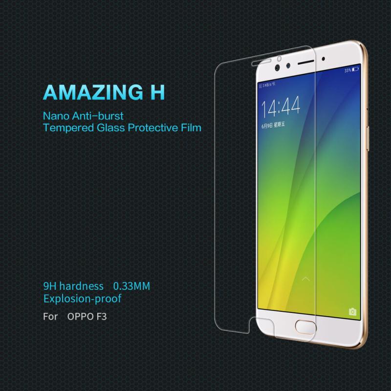 Nillkin Amazing H tempered glass screen protector for Oppo F3 order from official NILLKIN store