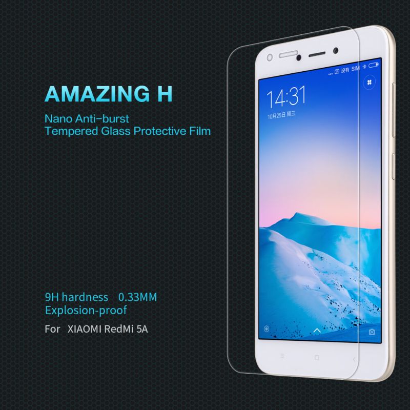 Nillkin Amazing H tempered glass screen protector for Xiaomi Redmi 5A order from official NILLKIN store