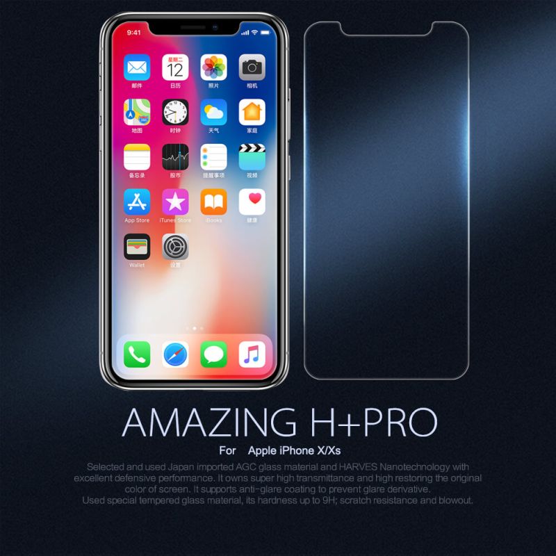 Nillkin Amazing H+ Pro tempered glass screen protector for Apple iPhone XS, iPhone X order from official NILLKIN store