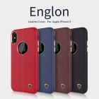 Nillkin Englon Leather Cover case for Apple iPhone X order from official NILLKIN store