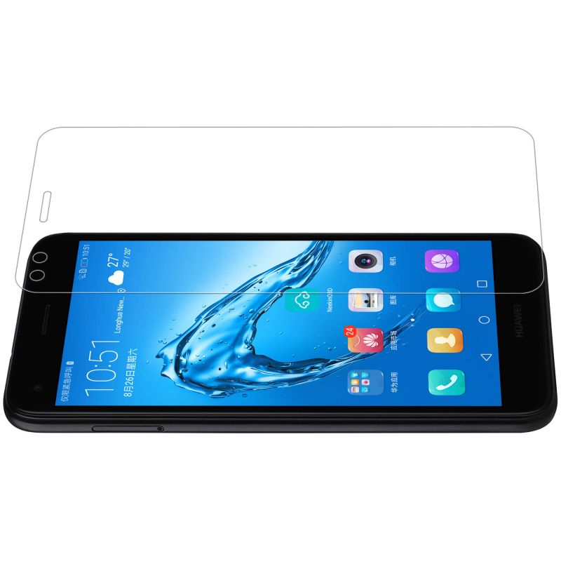 2 Pezzi Vetro Temperato Per Huawei Y6 Pro 2017, 9H Durezza, Anti Graffio E Anti Impronte, Pellicola Protettiva HD (Non Full Coverage)