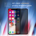Nillkin Amazing 3D AP+ Max privacy tempered glass screen protector for Apple iPhone XS, iPhone X