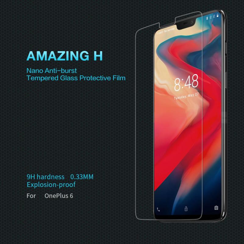 Nillkin Amazing H tempered glass screen protector for Oneplus 6 order from official NILLKIN store