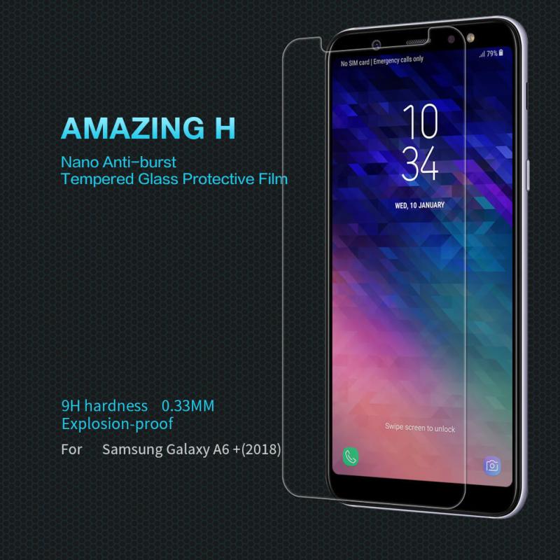 Nillkin Amazing H tempered glass screen protector for Samsung Galaxy A6 Plus (2018) order from official NILLKIN store
