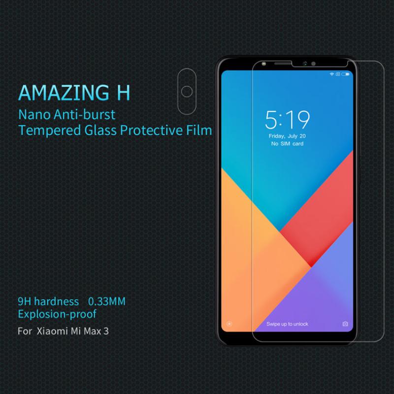 Nillkin Amazing H tempered glass screen protector for Xiaomi Mi Max 3 order from official NILLKIN store