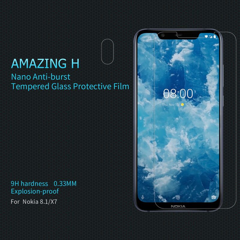 Nillkin Amazing H tempered glass screen protector for Nokia 8.1 (Nokia X7) order from official NILLKIN store