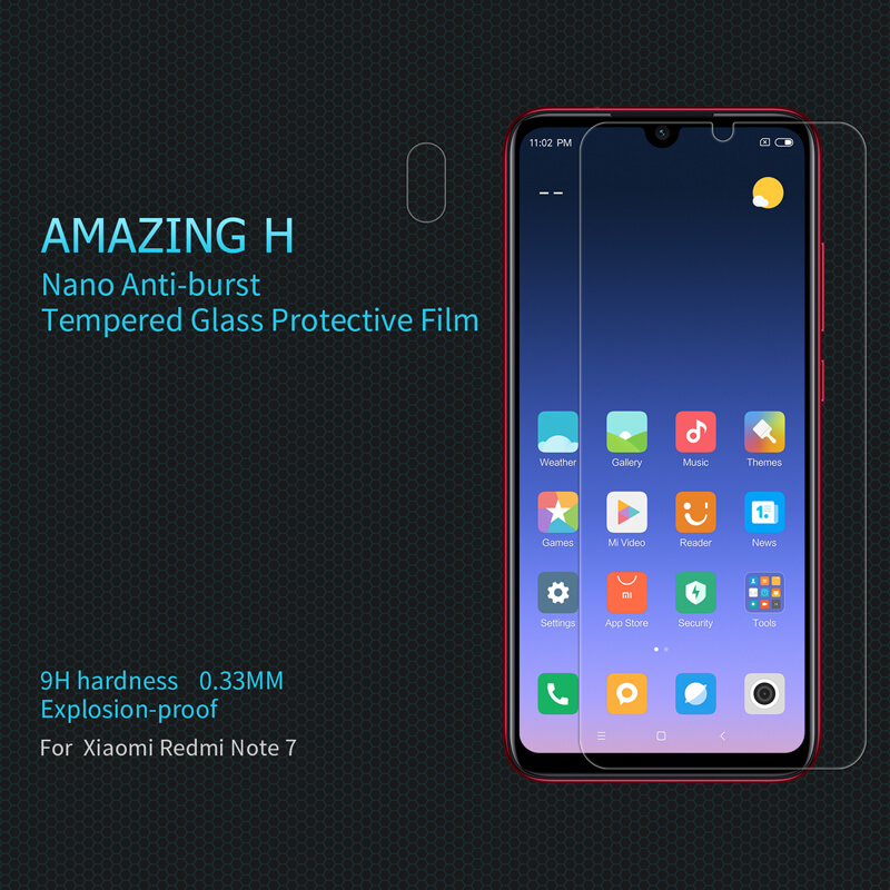 Nillkin Amazing H tempered glass screen protector for Xiaomi Redmi Note 7, Redmi Note 7 Pro, Redmi Note 7s, Redmi Note 8, Redmi Note 8 (2021) order from official NILLKIN store