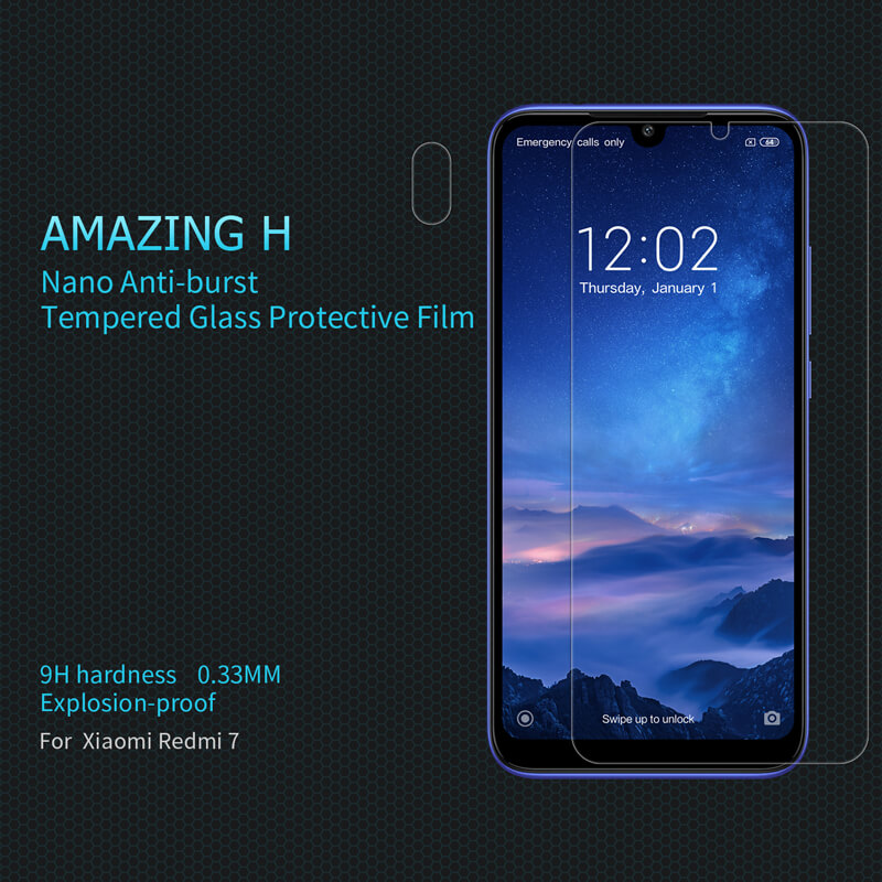 Nillkin Amazing H tempered glass screen protector for Xiaomi Redmi 7 order from official NILLKIN store