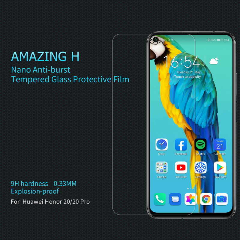 Nillkin Amazing H tempered glass screen protector for Huawei Honor 20, Honor 20S, Nova 5T, Honor 20 Pro order from official NILLKIN store