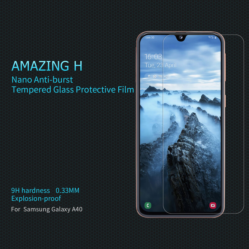 Nillkin Amazing H tempered glass screen protector for Samsung Galaxy A40 order from official NILLKIN store
