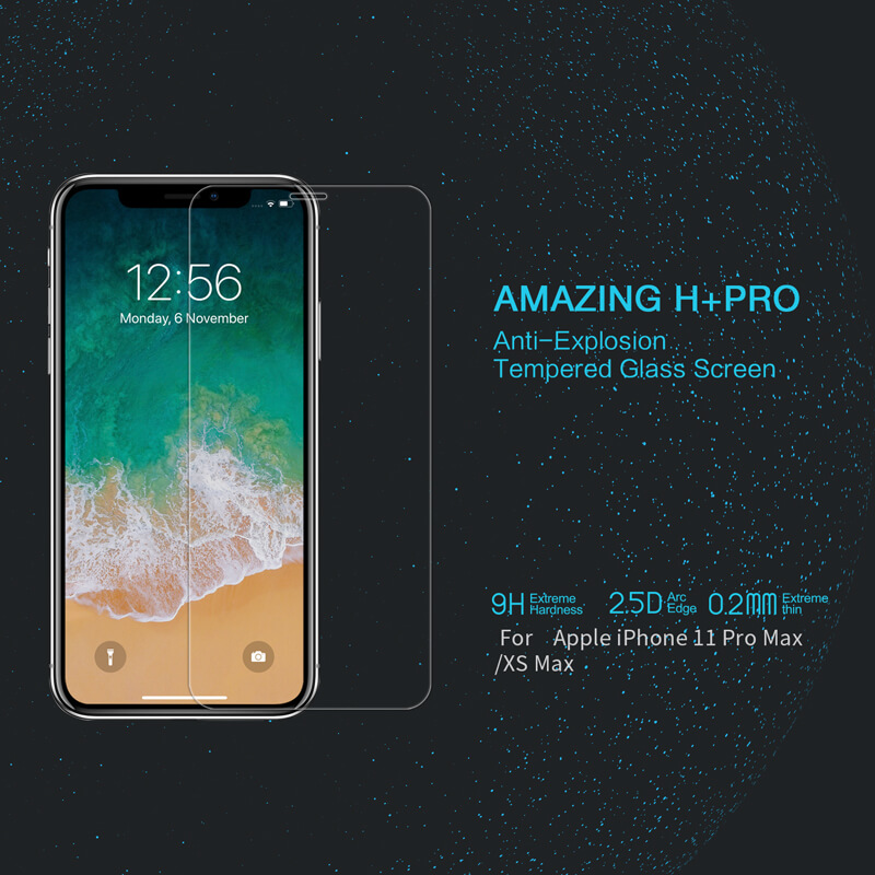 Nillkin Amazing H+ Pro tempered glass screen protector for Apple iPhone 11 Pro Max, iPhone XS Max (6.5) order from official NILLKIN store
