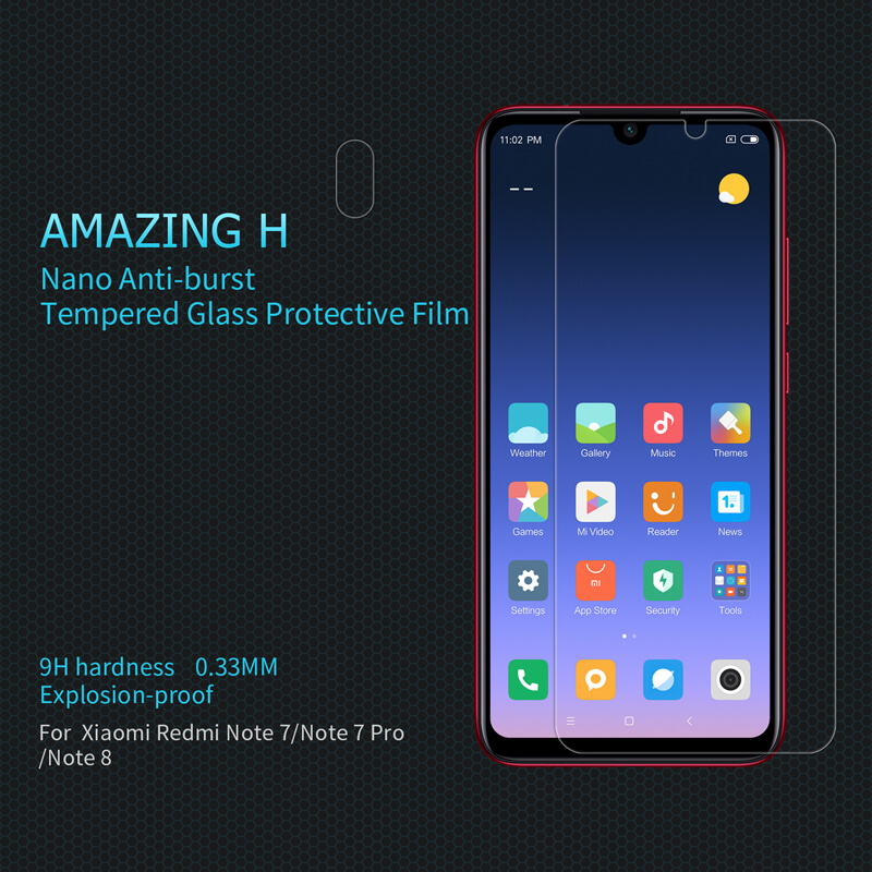 Nillkin Amazing H tempered glass screen protector for Xiaomi Redmi Note 8, Redmi Note 8 (2021) order from official NILLKIN store