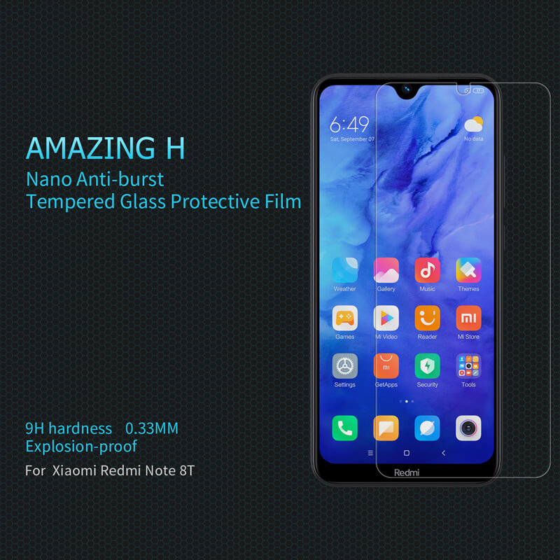 Nillkin Amazing H tempered glass screen protector for Xiaomi Redmi Note 8T order from official NILLKIN store