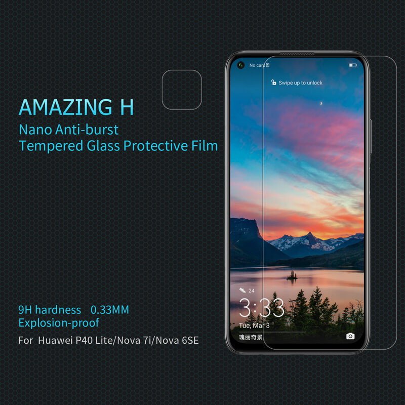 Nillkin Amazing H tempered glass screen protector for Huawei P40 Lite, Huawei Nova 7i, Nova 6 SE order from official NILLKIN store