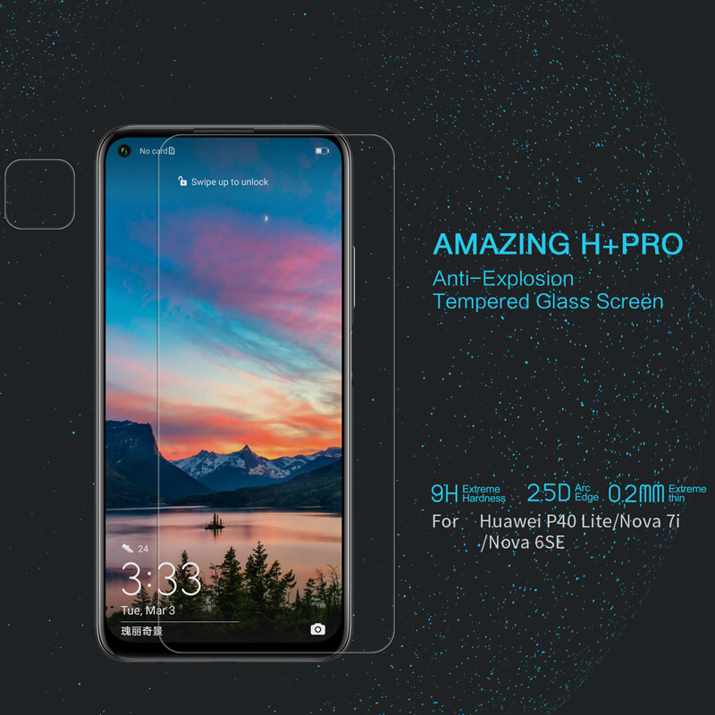 Nillkin Amazing H+ Pro tempered glass screen protector for Huawei P40 Lite, Huawei Nova 7i, Nova 6 SE order from official NILLKIN store