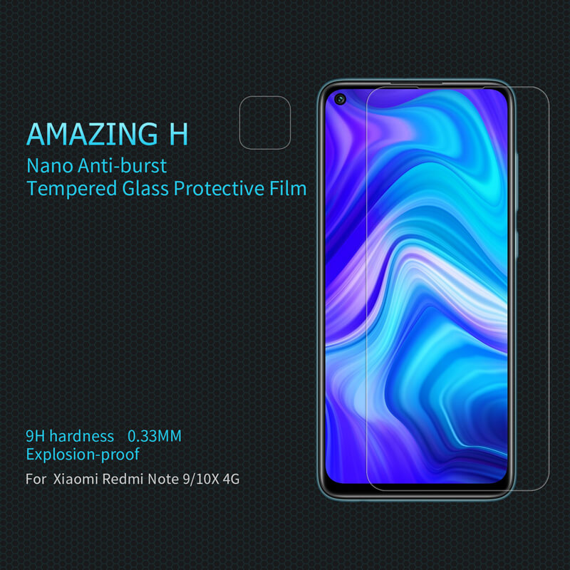 Nillkin Amazing H tempered glass screen protector for Xiaomi Redmi Note 9, Xiaomi Redmi 10X 4G order from official NILLKIN store