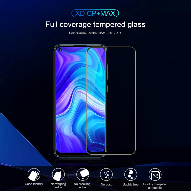Nillkin Amazing XD CP+ Max tempered glass screen protector for Xiaomi Redmi Note 9, Xiaomi Redmi 10X 4G order from official NILLKIN store