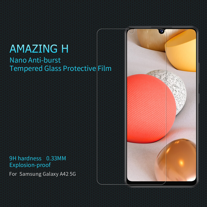 Nillkin Amazing H tempered glass screen protector for Samsung Galaxy A42 5G, M42 5G order from official NILLKIN store