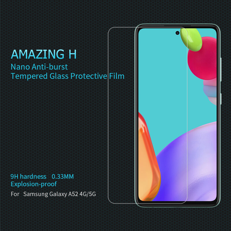 Nillkin Amazing H tempered glass screen protector for Samsung Galaxy A52 4G, A52 5G, A52S order from official NILLKIN store