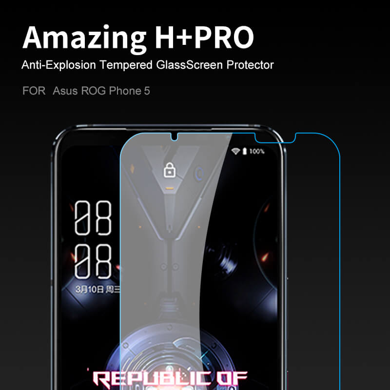 Nillkin Amazing H+ Pro tempered glass screen protector for Asus ROG Phone 6, ROG Phone 6 Pro, Asus ROG 5 (ROG Phone 5), ROG Phone 5s, ROG Phone 5s Pro order from official NILLKIN store