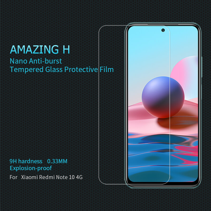 Nillkin Amazing H tempered glass screen protector for Xiaomi Redmi Note 11 (Global, 4G), Redmi Note 11S 4G (Global), Redmi Note 10 4G (Global), Redmi Note 10S (India), Redmi Note 11 SE (India), Xiaomi Poco M5s order from official NILLKIN store