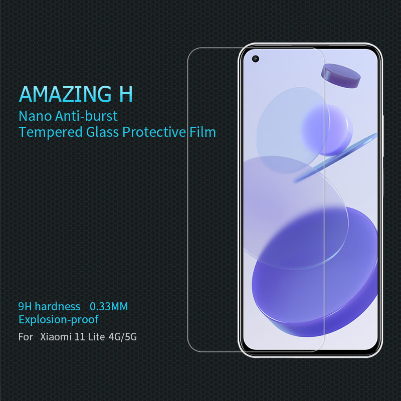 Nillkin Amazing H tempered glass screen protector for Xiaomi Mi11 Lite (Mi 11 Lite), Mi11 Lite 5G NE order from official NILLKIN store