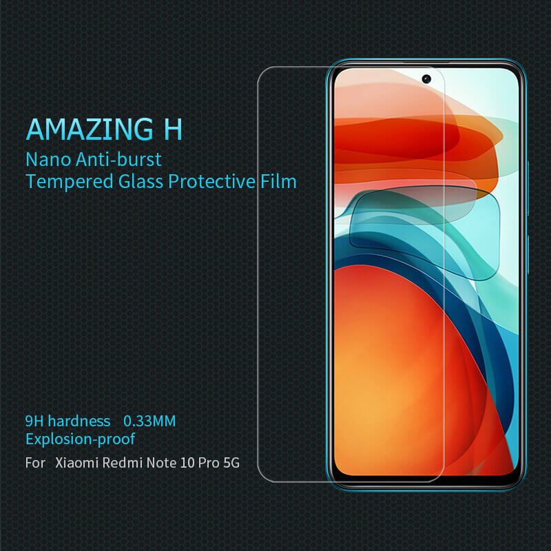 Nillkin Amazing H tempered glass screen protector for Xiaomi Redmi Note 10 Pro 5G, Poco X3 GT order from official NILLKIN store