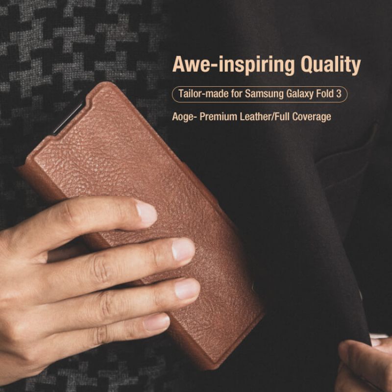 Nillkin Aoge Leather Cover case for Samsung Galaxy Z Fold3 (Fold 3 5G), W22 5G order from official NILLKIN store