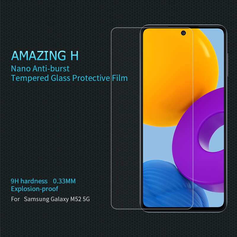 Nillkin Amazing H tempered glass screen protector for Samsung Galaxy M52 5G order from official NILLKIN store