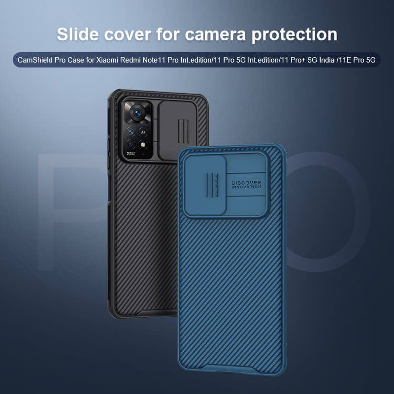 Nillkin CamShield Pro cover case for Xiaomi Redmi Note 11 Pro 4G (Global), Redmi Note 11 Pro 5G (Global), Redmi Note 11 Pro+ 5G (India), Redmi Note 11E Pro 5G order from official NILLKIN store