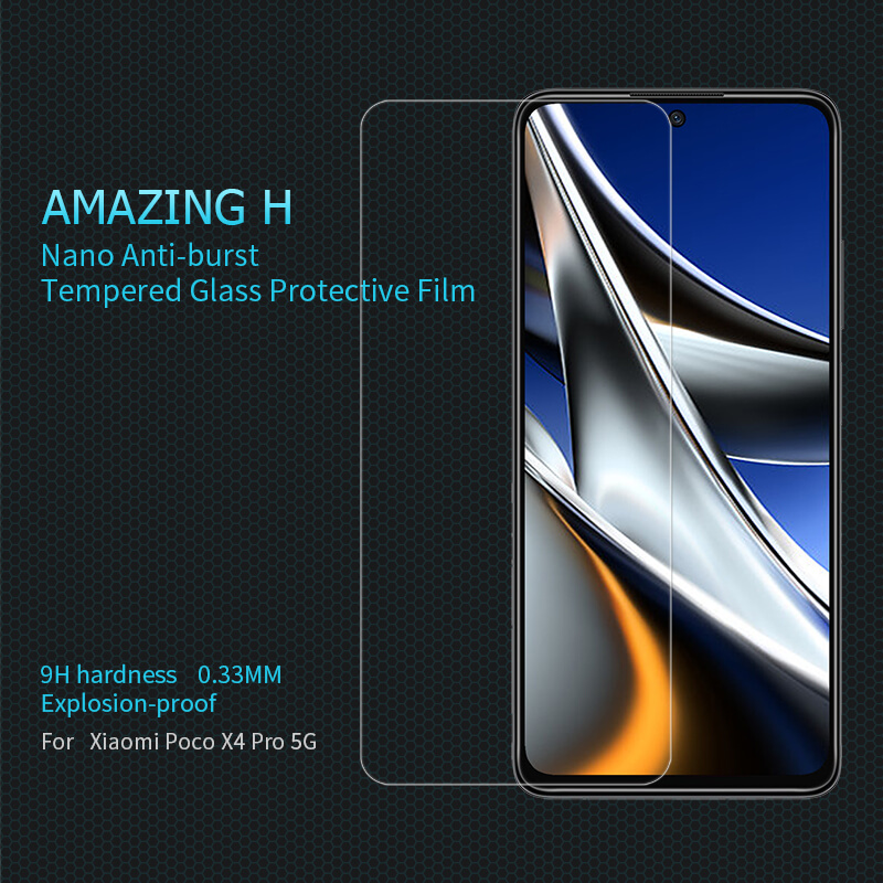 Nillkin Amazing H tempered glass screen protector for Xiaomi Poco X4 Pro 5G order from official NILLKIN store