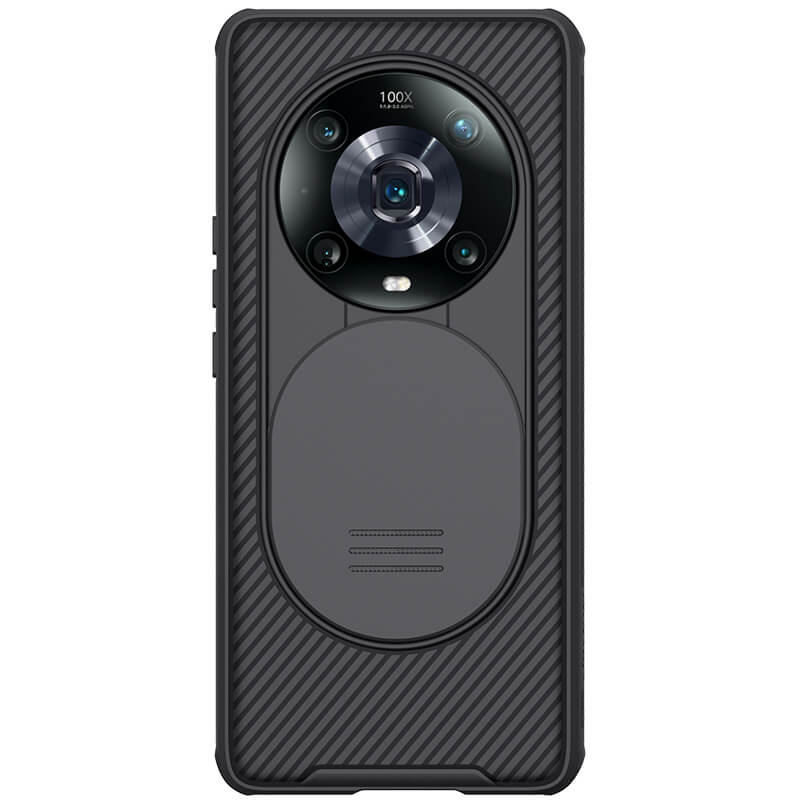 BaiBaiDY Cover per Honor Magic 4 Pro Custodia, Assorbimento degli urti, Staffa, Resistenza alla caduta, Doppio strato TPU + PC, Adatto per Honor Magic 4 Pro.(Nero