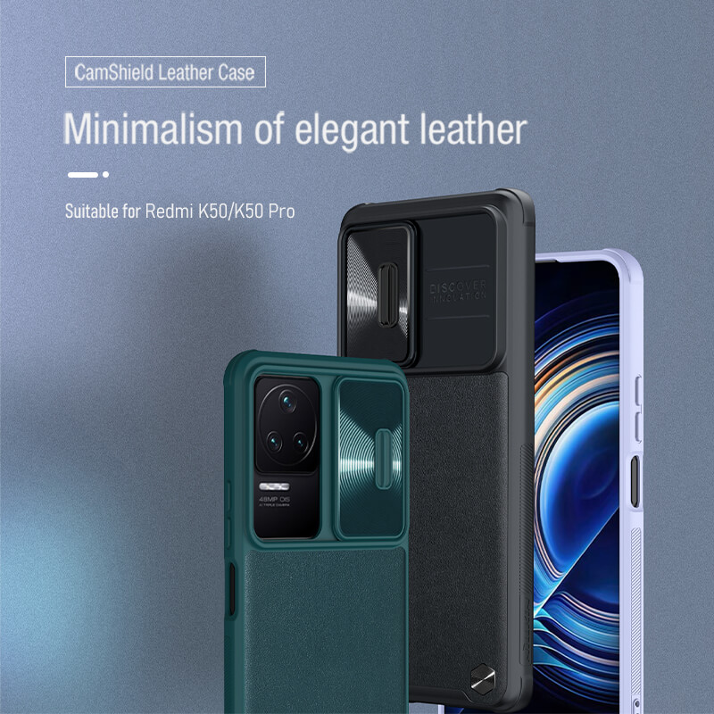 Nillkin CamShield Leather cover case for Xiaomi Redmi K50, Redmi K50 Pro order from official NILLKIN store